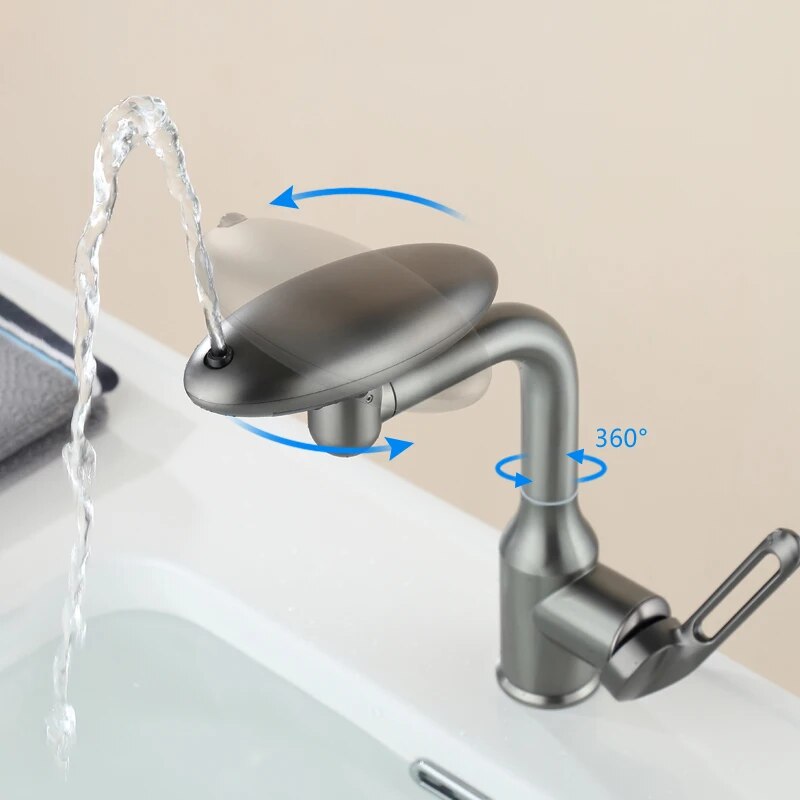 360° Swivel Stainless Steel Faucet for Bathroom Sink Home Decor Color : Gold|Black|Silver 