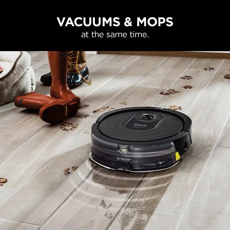 AI-Powered Robot Vacuum and Mop with LIDAR Navigation & Sonic Scrubbing Household Supplies Color : Black 