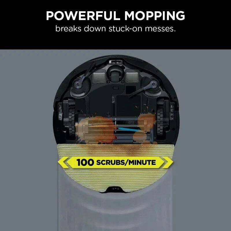 AI-Powered Robot Vacuum and Mop with LIDAR Navigation & Sonic Scrubbing Household Supplies Color : Black 
