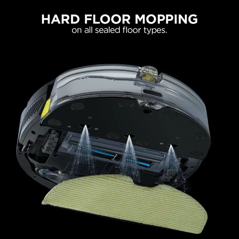 AI-Powered Robot Vacuum and Mop with LIDAR Navigation & Sonic Scrubbing Household Supplies Color : Black 