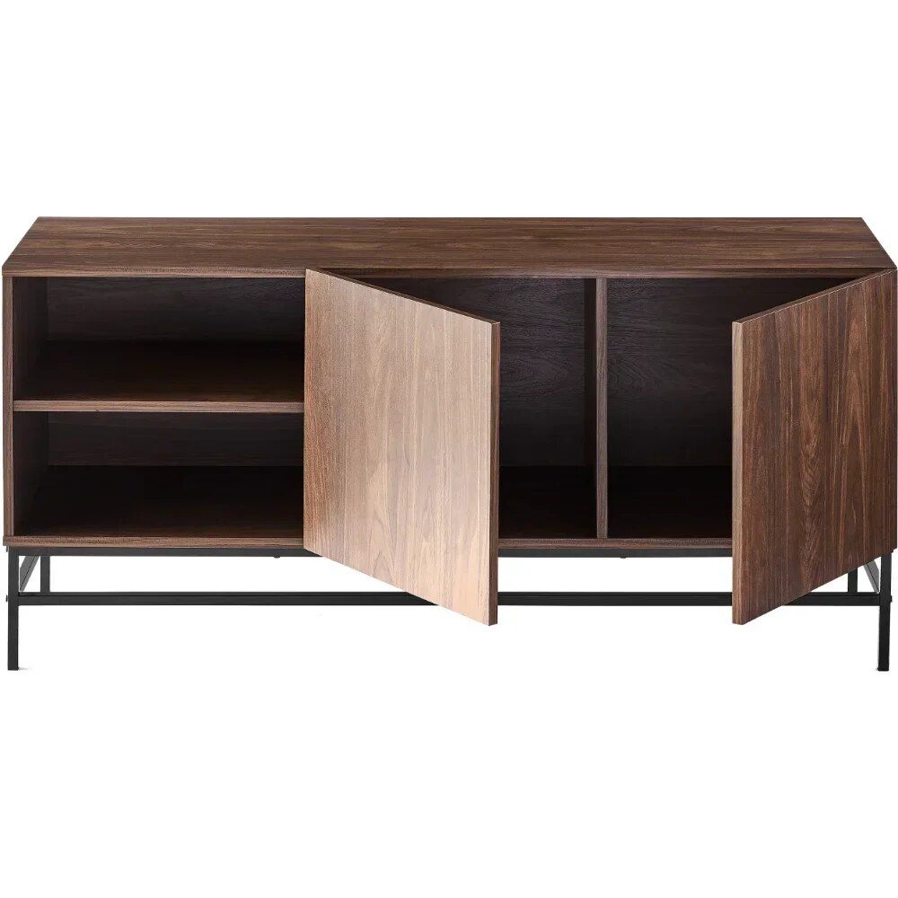 Modern Canyon Walnut Console Table with Storage Home Decor Color : Canyon walnut 