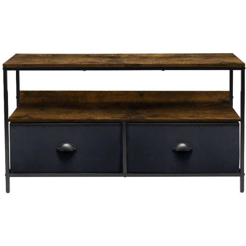 Modern Multi-Functional TV Stand and Media Console Home Decor Color : Brown|Rustic black|White 