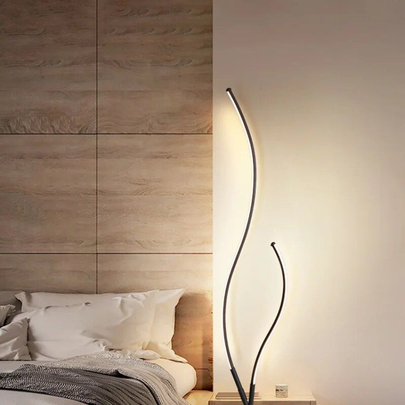 Modern Nordic LED Floor Lamp - Creative Branch Design for Living Room and Bedroom Home Decor New Arrivals Color : White|Black 
