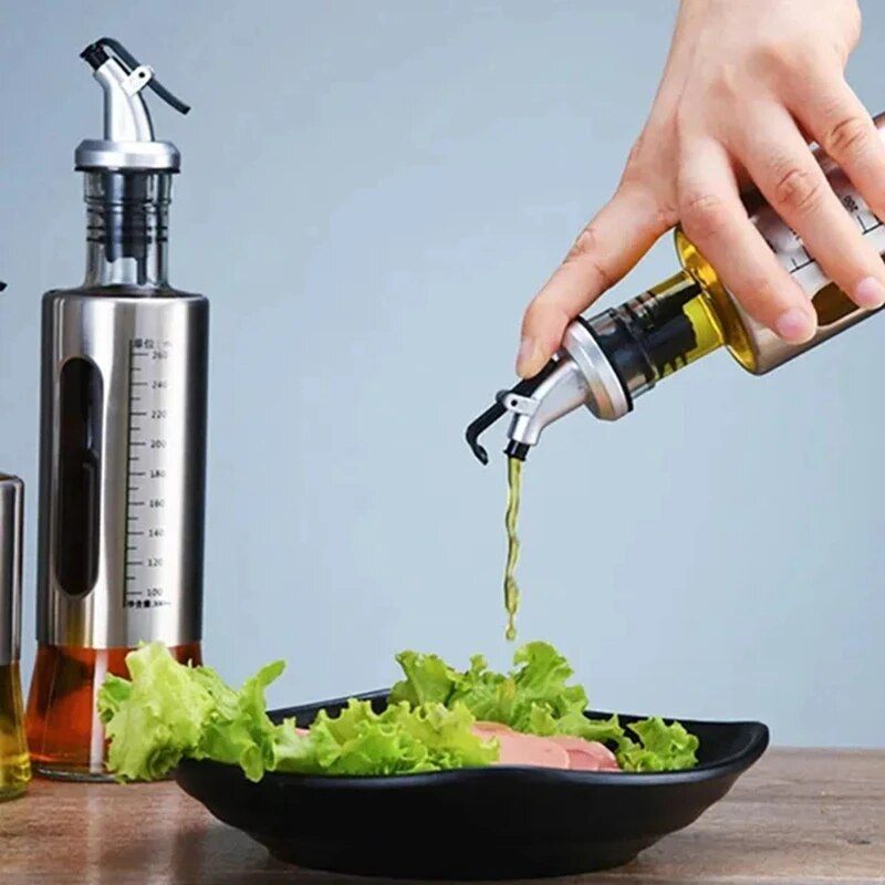 Oil Bottle with Scale Kitchen & Dining Color : 200ML|300ML|500ML 