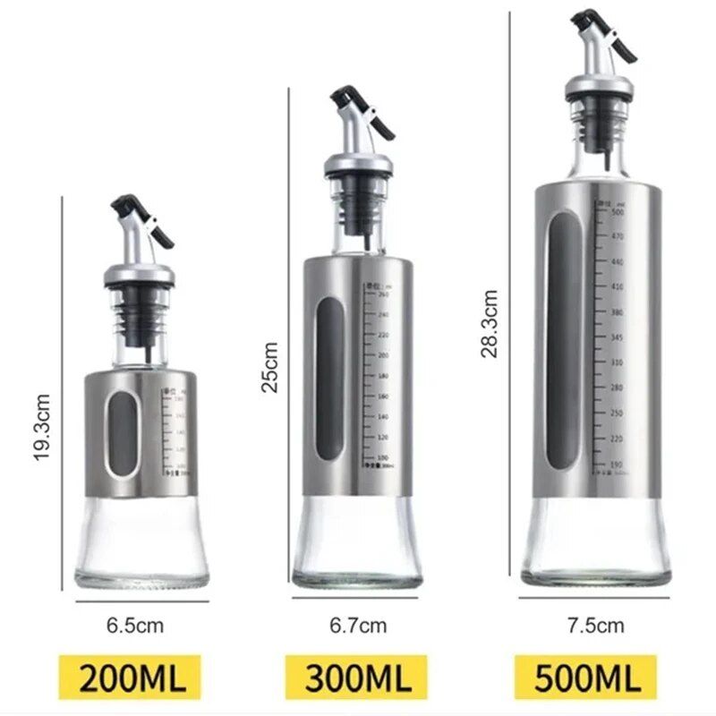 Oil Bottle with Scale Kitchen & Dining Color : 200ML|300ML|500ML 