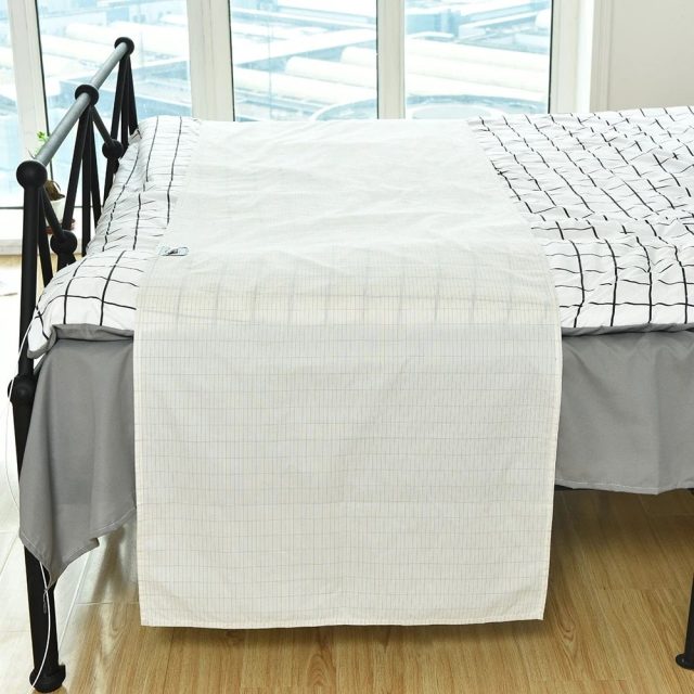 Silver-Infused Antimicrobial Grounding Sheet for EMF Protection and Healthy Sleep Household Supplies Color : White