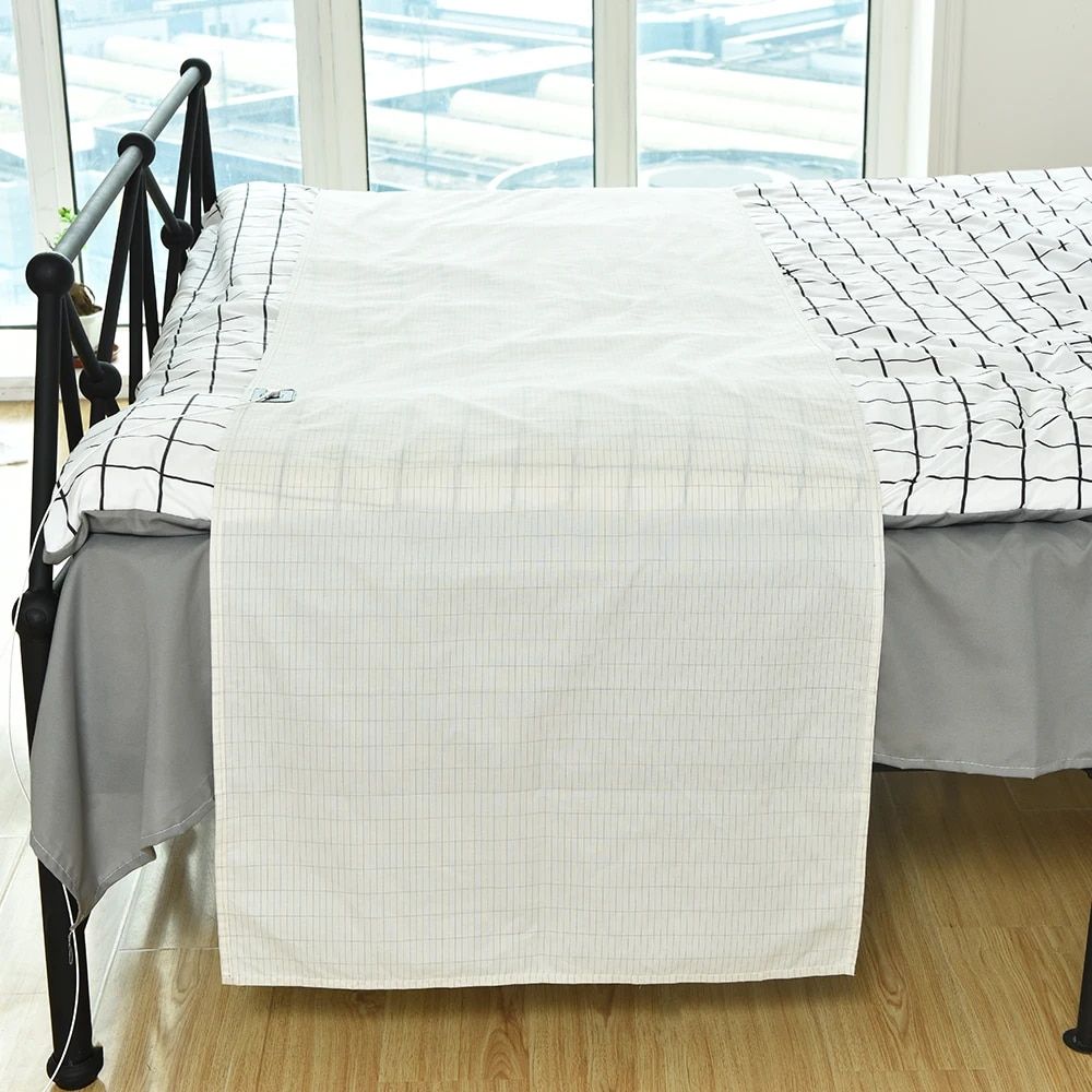 Silver-Infused Antimicrobial Grounding Sheet for EMF Protection and Healthy Sleep Household Supplies Color : White 