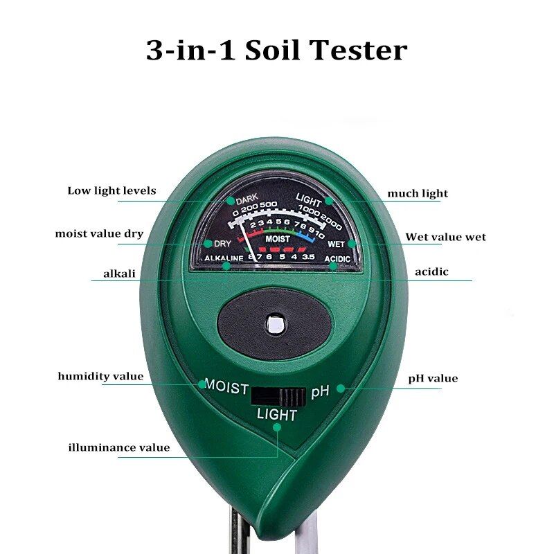 Soil Moisture Meter Plants & Garden Color : Dark Green|Silvery|Yellow|Purple|Black|Light Green 