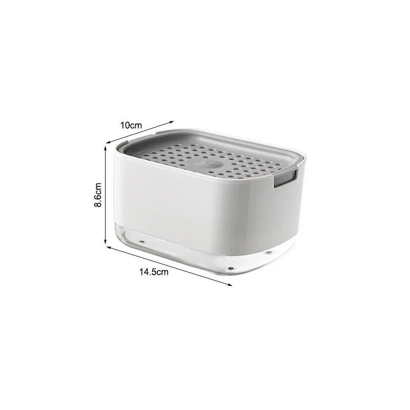 Eco-Friendly 2-in-1 Dish Soap Dispenser with Sponge Holder Home Essentials Color : White|Black 