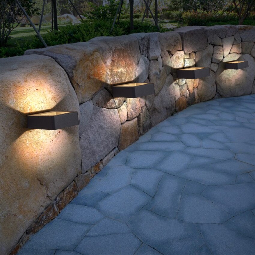 Hollow Square Outdoor LED Wall Light Emitting Color : Warm White|Cool White 